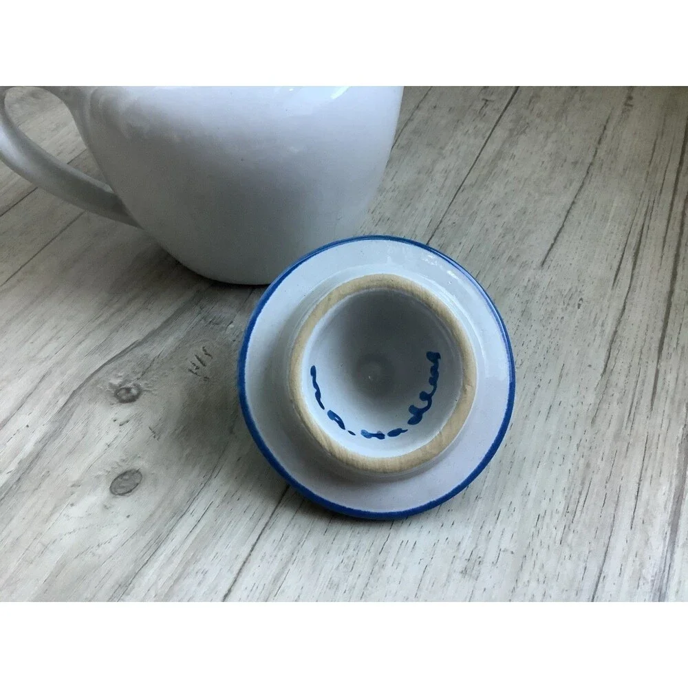 Vintage M.A. Hadley Tea Pot Clipper Ship Stoneware Teapot Collectible